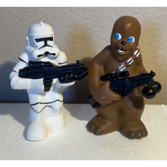 2008 Star Wars Rubber Bath Toys Complete Set of 7 Characters With Tote Disney - Picture 2 of 11